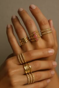 bague plusieurs rangs femme