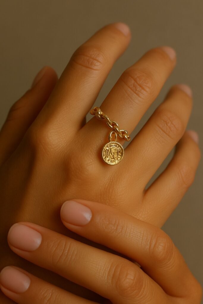 bague femme doré tendance