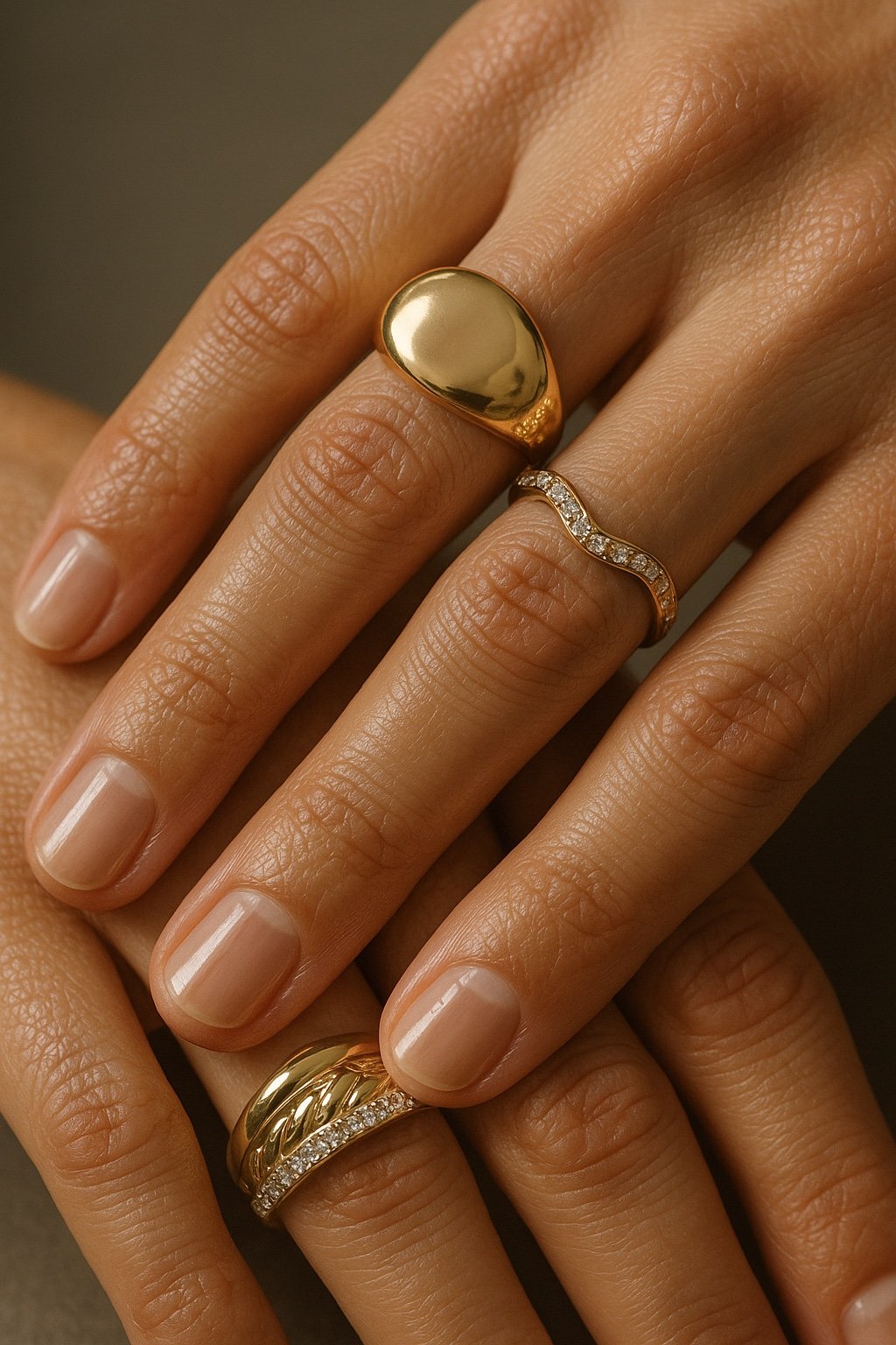 mains femme avec bagues tendance 2025