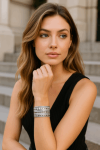 bracelet cuir plusieurs rangs