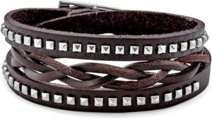 bracelet homme cuir marron
