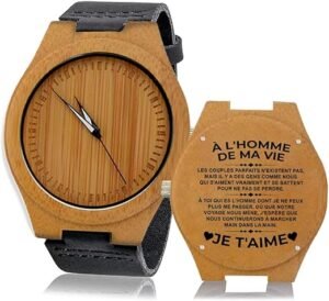 montre bois homme original